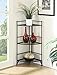 Convenience Concepts Xtra Storage 3 Tier Folding Metal Corner Shelf, Black
