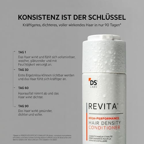 DS Labs For Men & Women Revita Conditioner - Scalp Refreshing Hydration for Fuller Looking, Weightless Hydration, Caffeine, Turmeric, Sulfate & Silicone Free, Color Safe, 205 mL