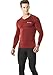 TM-V34-BR_Large Tesla Men's Thermal WinterGear Compression Baselayer V Neck Long Sleeve Shirts V34