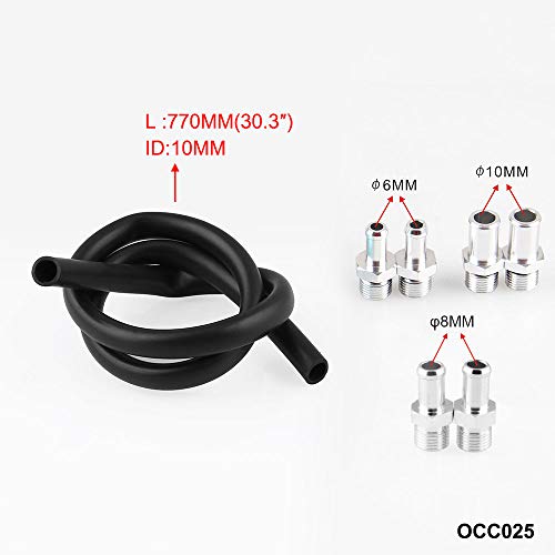 Tuijodaix Universal Baffled Oil Catch Tank Can 300ml with Breather Aluminum Compact Dual Cylinder Polish Engine Air Oil Separator Tank Reservoir Kit Black