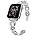 Lwsengme Compatible with Apple Watch Band 38mm/40mm, Women Girly Stainless Steel Bling Bracelet Compatible with iWatch Series 4,Series 3,Series 2,Series 1,Watch Nike+ (38-Light Metal-01)
