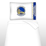 NBA Golden State Warriors Micro Fiber Sheet Set, Twin, White