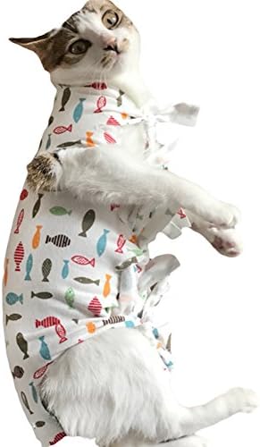 Wildgirl Pet Cat Dog After Surgery Wear Female Cotton Sterilization Operation Recovery Suit