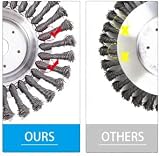 YUET 8'' Grass Trimmer Strimmer Head 24.5mm Replacement Wire Brush Wheel view 3