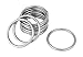 uxcell a16022600ux0043 M5 x 60mm 201 Stainless Steel Webbing Strapping Welded O Rings 10 Pcs
