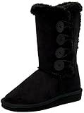 Link Aling-33K Children Girl's Button Faux Fur Midcalf Winter Boots