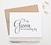 To my Bride on our Wedding Day, To my Groom on Our Wedding Day, Groom Gift, Bridal Card from Husband to Wife, Day of Gift, 1 or 2 Greetings Cards with envelopes - Your Choice