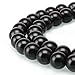 BRCbeads Onyx Gemstone Loose Beads Round 8mm Crystal Energy Stone Healing Power for Jewelry Making- Black