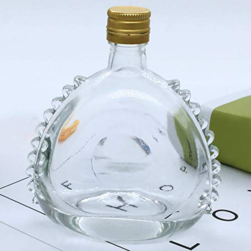 Yamalans 100ml Portable Refillable Empty Clear Glass Wine Liquor Bottle Jar Transparent