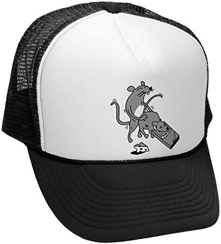 Tees & Tails Evil Eye Trucker Hat Mesh Snapback Retro 90's Black