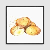 Framed Canvas Wall Art Vegetables Theme Design Canvas Prints Home Artwork Decoration for Living Room,Bedroom - 16x16 inches
