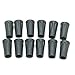 12Pcs Replacement Rubber Tip Protector Flex Walk Tip - Fits All Standard Hiking, Trekking, Walking Poles,Black