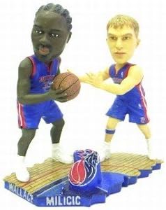Amazon Co Jp Detroit Pistonsダーコ ミリチッチ Ben Wallaceデュアルbobblehead スポーツ アウトドア
