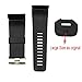 Budesi Silicone Accessory as Replacement Strap Band and Band cover for Fitbit Surge Watch Fitness Tracker WatchBand Black-Large