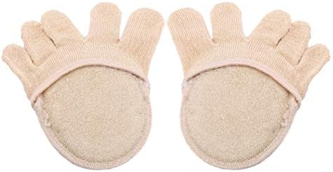 LZIYAN Half Socks Invisible Five Toe Socks No-Show Heelless Boat Socks Soft Forefoot Five-Finger Half Yoga Socks for Women,Full Toe,4.33inch2.76-3.94inch