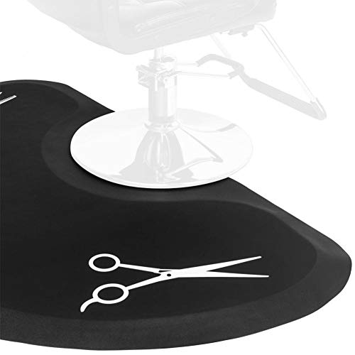 Beauty Semicircle Salon Semicircle Anti-Fatigue Salon Mat Scissors Pattern for Hair Salon Hairdressing Chair.