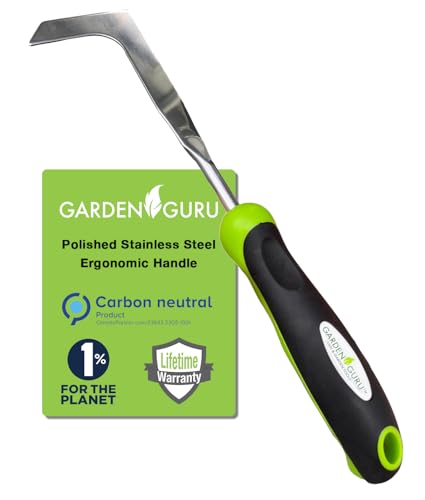 Garden GURU Patio Crack Weeder Tool with Ergonomic Handle – Stainless Steel Weed Puller for Patio Sidewalk Driveway Cracks | Rust Resistant