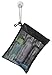 Shower Bag Tote, Mesh Caddy Toiletry Organizer 12”L x 9”W, Compact and Lightweight With Suction Cup, Cord for Hanging, Zipper and Drawstring Pouch 14”L x 10”W, Black