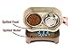 Neater Feeder Express Mess Proof Cat Bowls Elevated, No Spill Feeding Station, Stainless Steel Dishes for Food and Water, Raised Bowls for Indoor Cats, No Fatigue Whisker Friendly Dish, Cappuccino
