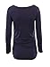 Ecavus Women's Maternity Tops Long Sleeve Clothes Flattering Side Ruched Pregnancy T-Shirt