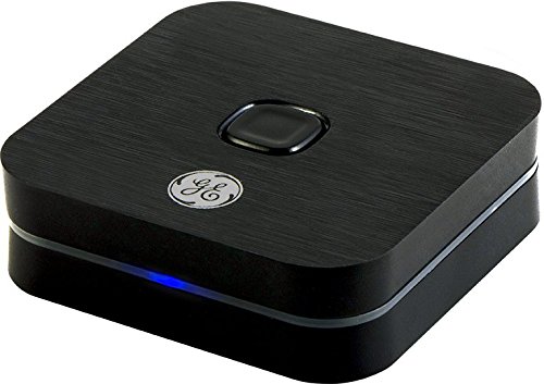 GE Home Audio Bluetooth Receiver, 30ft. Range, Wireless Audio Adapter, Bluetooth Control with Smartphone, Tablet, or Wireless Bluetooth-Enabled Device, Black, 11081