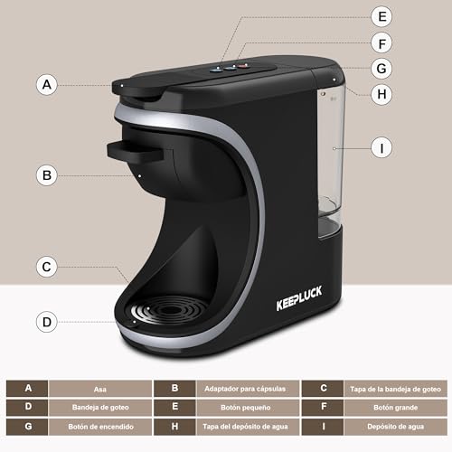 3 in 1 Capsule Coffee Maker for Nespresso Original/for Dolce Gusto/Powder | Automatic Shut-Off, Black, 19bar, 0.6L, Automatic and Compact Multi-Capsule Machine, Multi-Drink for Home and Office