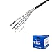 [UL Listed] Cable Matters In-Wall Rated (CM) Bare Copper Cat 6a / Cat6a Bulk Cable in Black - SSTP/SFTP Shielded Ethernet Cable 1000 Feet