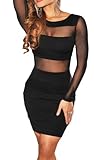 made2envy Sheer See Through Panels Long Sleeves Bodycon Dress