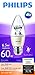 Philips 435248 60 Watt Equivalent Dimmable LED B13 Medium Base Decorative Candle Light Bulb, Soft White, Soft White