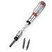 10-Inch Yankee Push Screwdriver with Three Double-Ended Bits