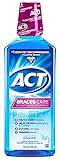 ACT Braces Care Ant-Cavity Fluoride Mouthwash, Clean Mint, 18 Ounce