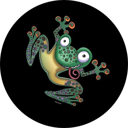 Jackgold Honey Flippin' Frog Spare Tire Cover Fits Camper-jeep-rv-trailer(205/75r14)