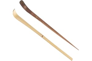 DANGJUACUA Matcha Scoop Bamboo, Chashaku Hooked Green Tea Scoops, Natural Bamboo Tea Ceremony Accessories for Matcha, Coffee, and Espresso