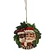 2016 Jim Shore Heartwood Creek Santa with Owl Wreath Christmas Ornament 4053828