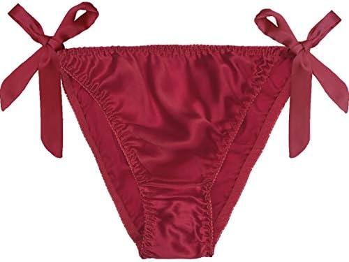 Women Silk String Bikini Briefs Ties Sexy Underwaer Stretch Waist