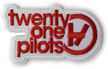 InspireMe Family Owned Twenty One Pilots Embroidered Iron/Sew-on Patch 3.5"x 2" (Red on White)