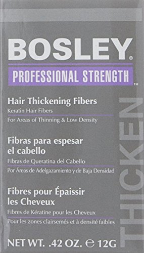 Bosley Professional Strength Hair Thickening Fibers, Black, 0.42 oz.