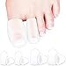 Toe Caps Gel Cushioning Bandages | No-Slip No-Sore No-Blister Protectors for Runners | Holds Up to Hiking & All Day Activity | Best Value 8pcs (4 Small & 4 Large) Sleeves for All Shoes
