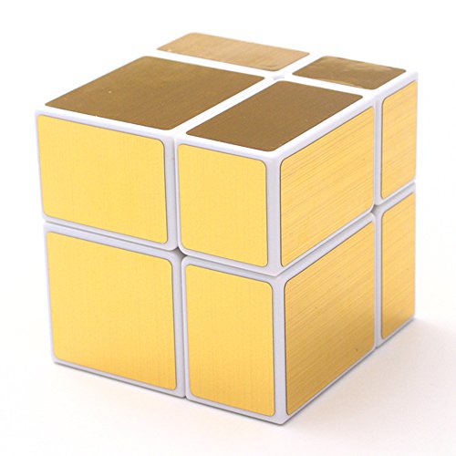 Lanlan 2x2x2 Professional Mirror Magic Cube Fluctuation Angle Puzzle Cube Golden