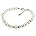White Faux imitation Pearl Ornament Rhinestone Pet Dog Poodle Collar Necklace L
