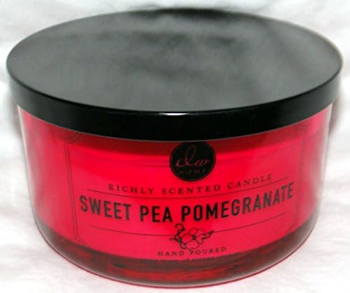 Decoware Candle Sweet Pea Pomegranate 3-wick 13.8 Oz