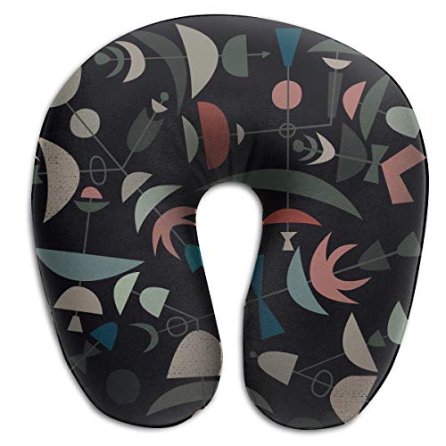 BRECKSUCH Green Eggs and Ham Print U Shaped Pillow Memory Foam Neck Pillow for Travel and Relief Neck Pain Fashion Super Soft Cervical Pillows with Resilient Material Relex Pollow