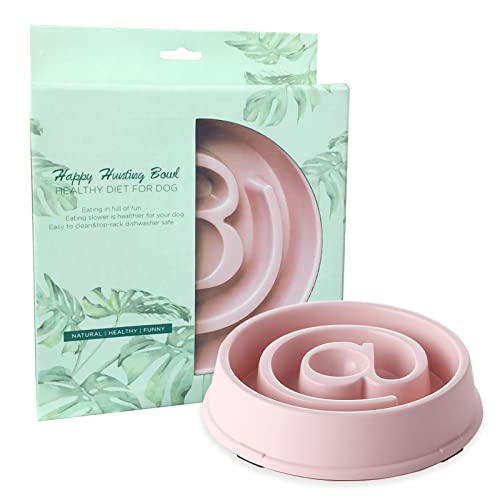 Slow Feeder Dog Bowls Stop Food Bloat Healthy Eating Non Slip Pet Bowl to Reduce Choking and Overeating, Stop Feeding Bowl for Small Medium Size Dogs