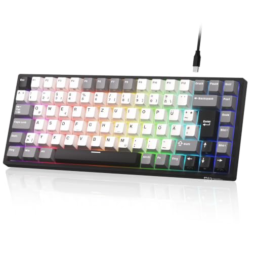RK ROYAL KLUDGE RK84DE verkabelt 75% RGB Hot Swap Gaming Tastatur, QWERTZ