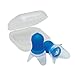 Flents Reusable Ear Plugs, Ideal for Flying And Mountain Driving, Reduces Pressure And Background Noise, 1 Pair With Travel Size Case, Easy Use With Comfort Fit, NRR 22, Blue, Made In The USA