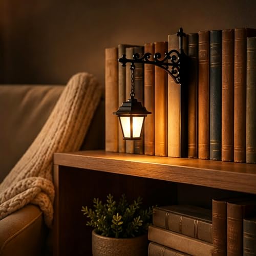 Generic Luzes de prateleira de leitura impressas em 3D, brilho quente e fácil de colocar, luz de prateleira em miniatura, design de fantasia e versátil para amantes de livros