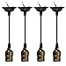 KINGSO 4 Pack E26/E27 Socket Screw Bulbs Edison Retro Pendant Lamp Holder With Wire Without Switch 110-220V (Copper)
