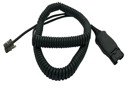 HIS-1 Adapter Cable by AvimaBasics | HIS Cable Compatible with Avaya Zulty Phones - 1608 1616 9610 9620 9620L 9620C 9630 9630 | Stretchable Durable Quick Connect & Disconnect Grips & Ergonomic
