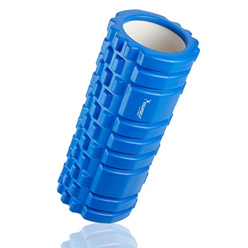 SYOURSELF Foam Roller for Muscle Massage-13" x 5.5", EVA, Trigger Point-Deep Tissue, Myofascial Release, Physical Therapy for Pain Relief, Exercise, Yoga, Pilates+Instructions, Carry Bag(Blue) - Thumbnail 3