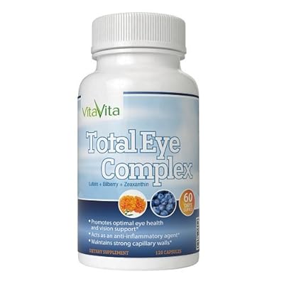 Total Eye Complex with Lutein, Bilberry &amp; Zeaxanthin - Support Eye Health &amp; Visual Acuity (120 Capsules)